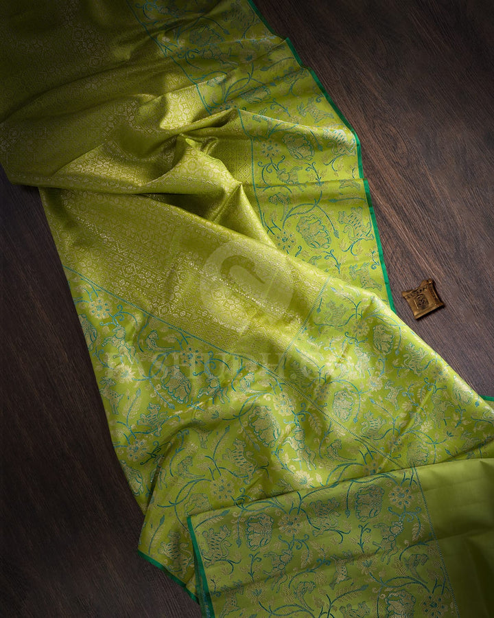 Parrot Green Kanjivaram Silk Saree-S1503(G)
