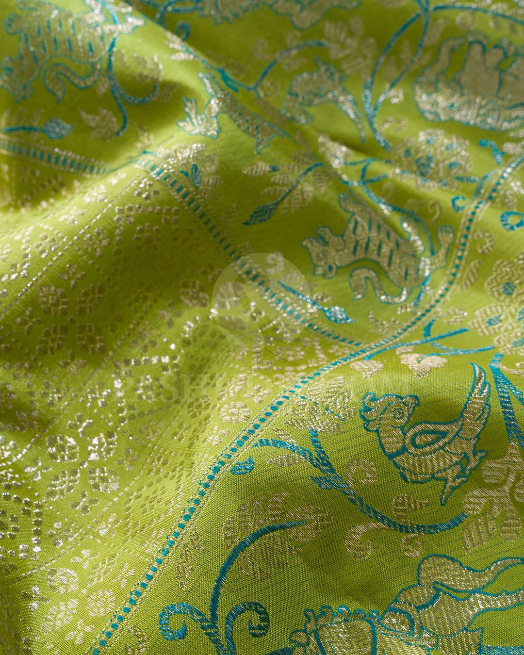 Parrot Green Kanjivaram Silk Saree-S1503(G)