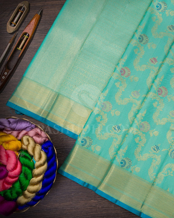 Sky Blue Kanjivaram Silk Saree-S1488(C)