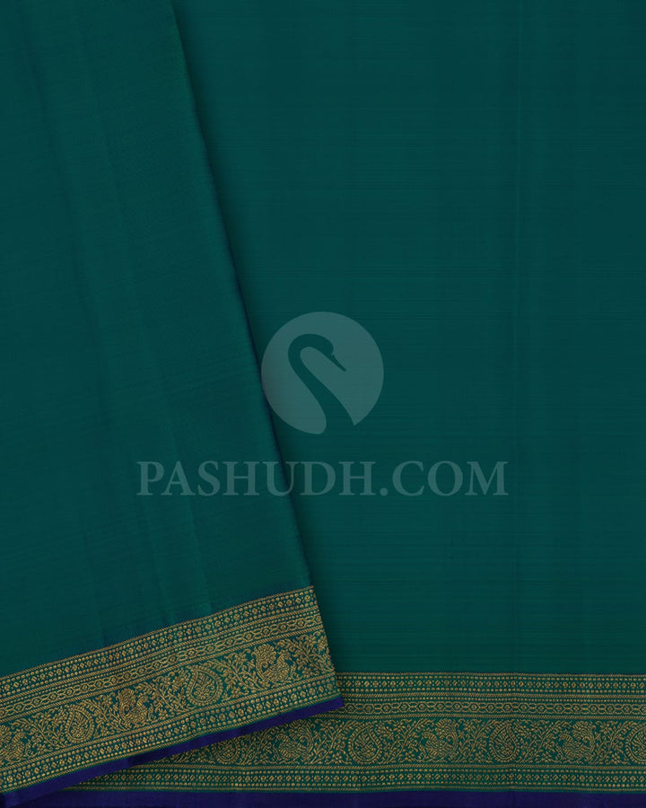 Light And Dark Green Kanjivaram Silk Saree-S1517(E)