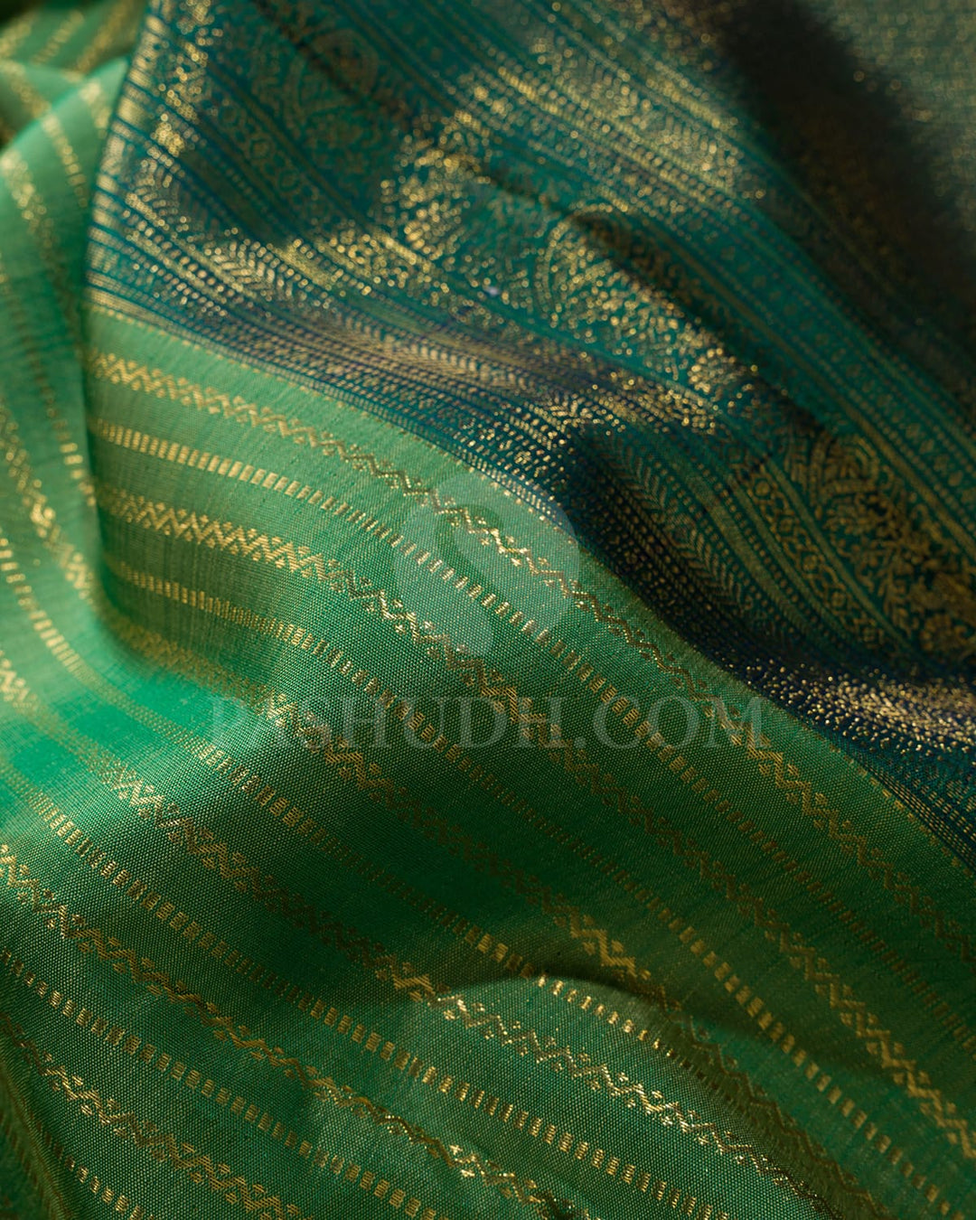 Light And Dark Green Kanjivaram Silk Saree-S1517(E)