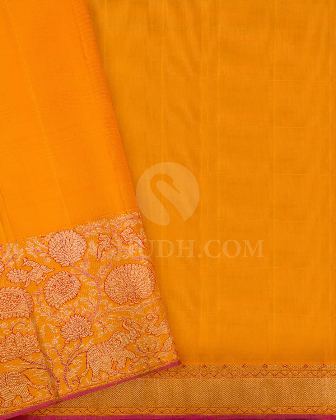 Orange Kanjivaram Silk Saree-S1559(C)
