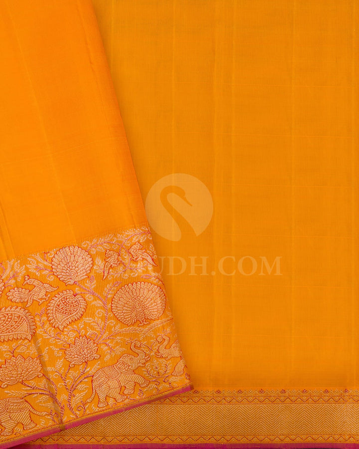 Orange Kanjivaram Silk Saree-S1559(C)
