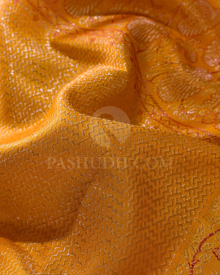 Orange Kanjivaram Silk Saree-S1559(C)