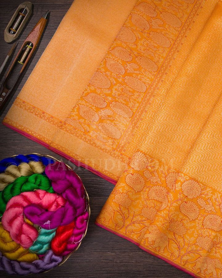 Orange Kanjivaram Silk Saree-S1559(C)