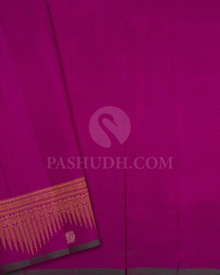Dual Shaded Pink With Magenta Kanjivaram Silk Saree-S1494(D)