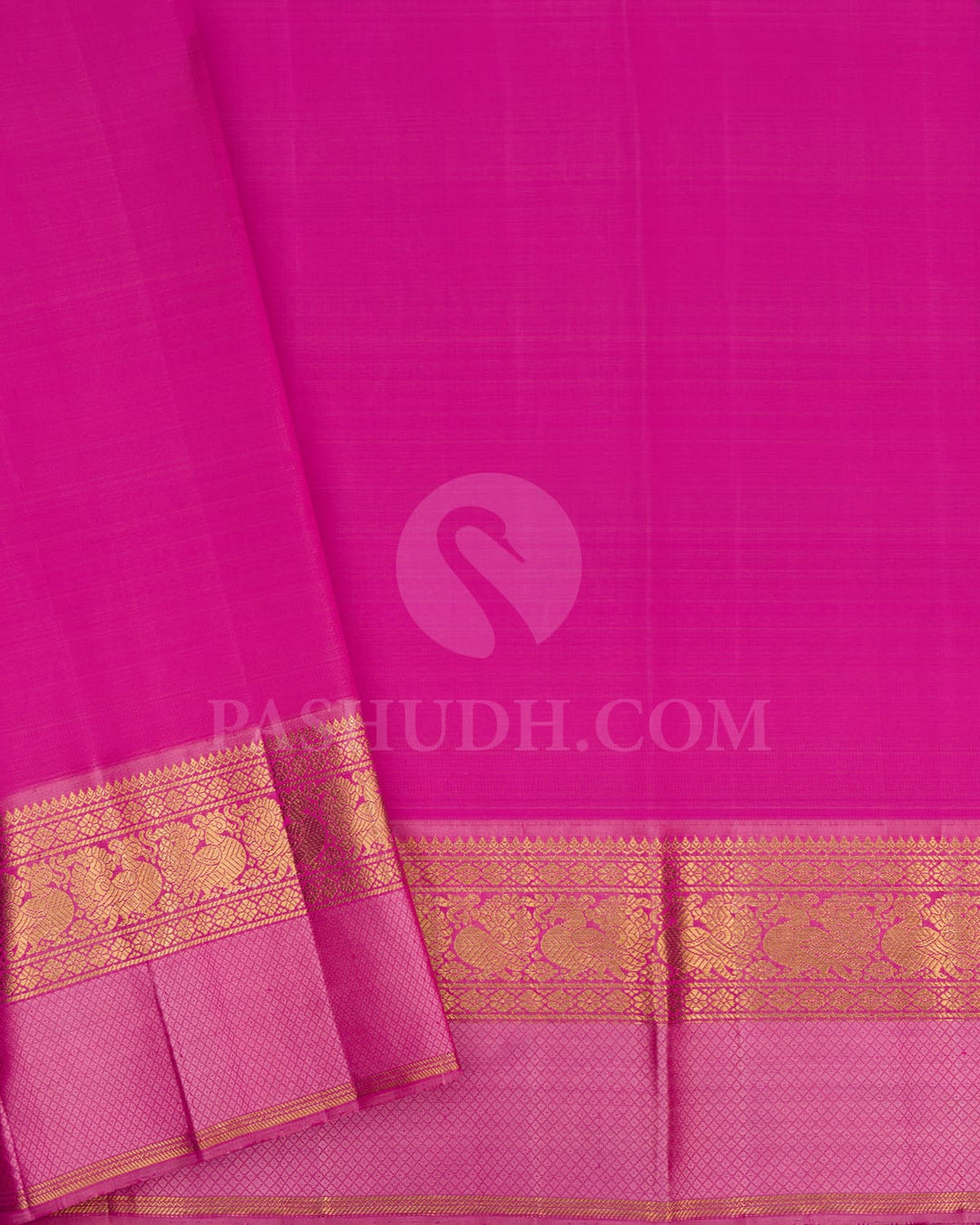 Sea Green With Light Pink Kanjivaram Silk Saree-S1556(B)