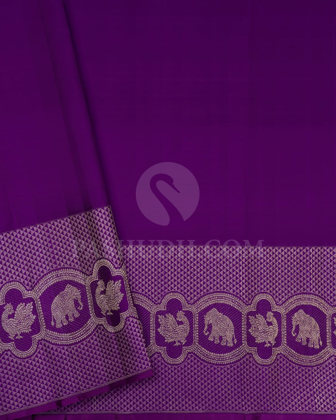 Lavender With Purple Kanjivaram Silk Saree-S1585(A)