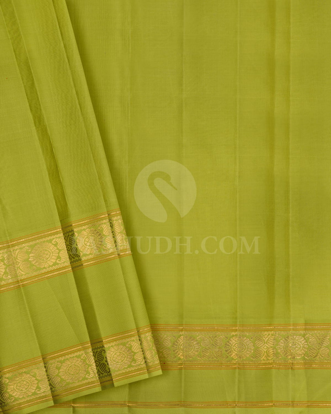 Plum With Pear Green Kanjivaram Silk Saree-S1587(A)