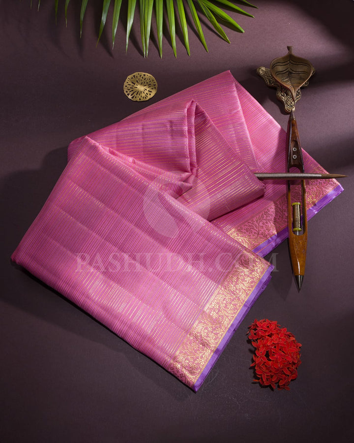 Baby Pink Kanjivaram Silk Saree-S1330(E)