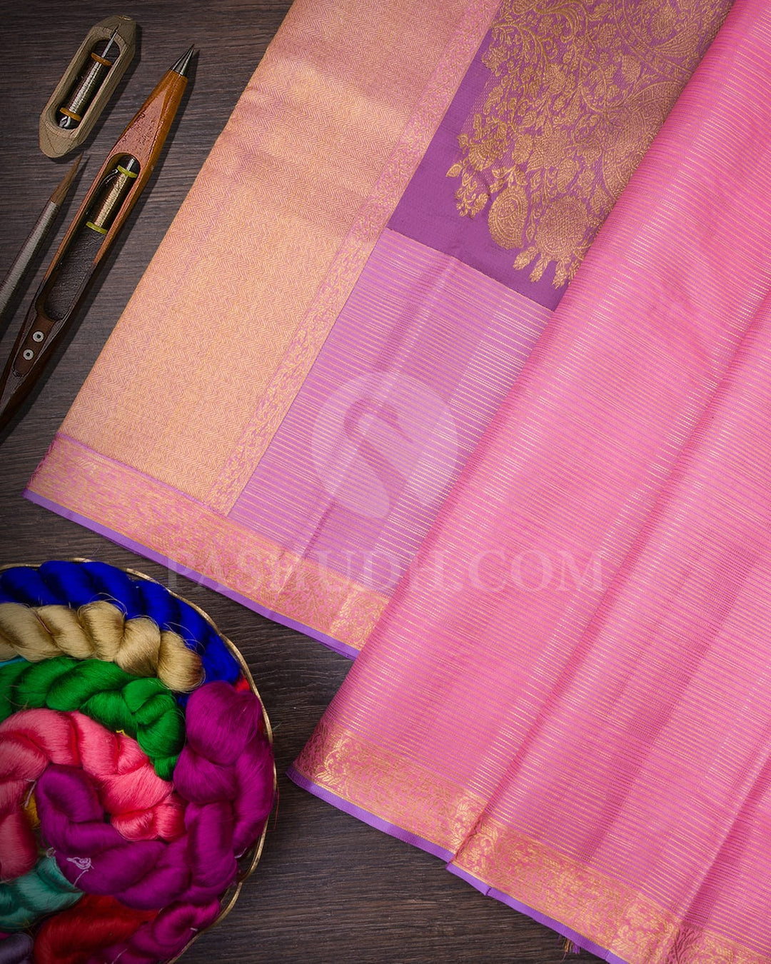 Baby Pink Kanjivaram Silk Saree-S1330(E)