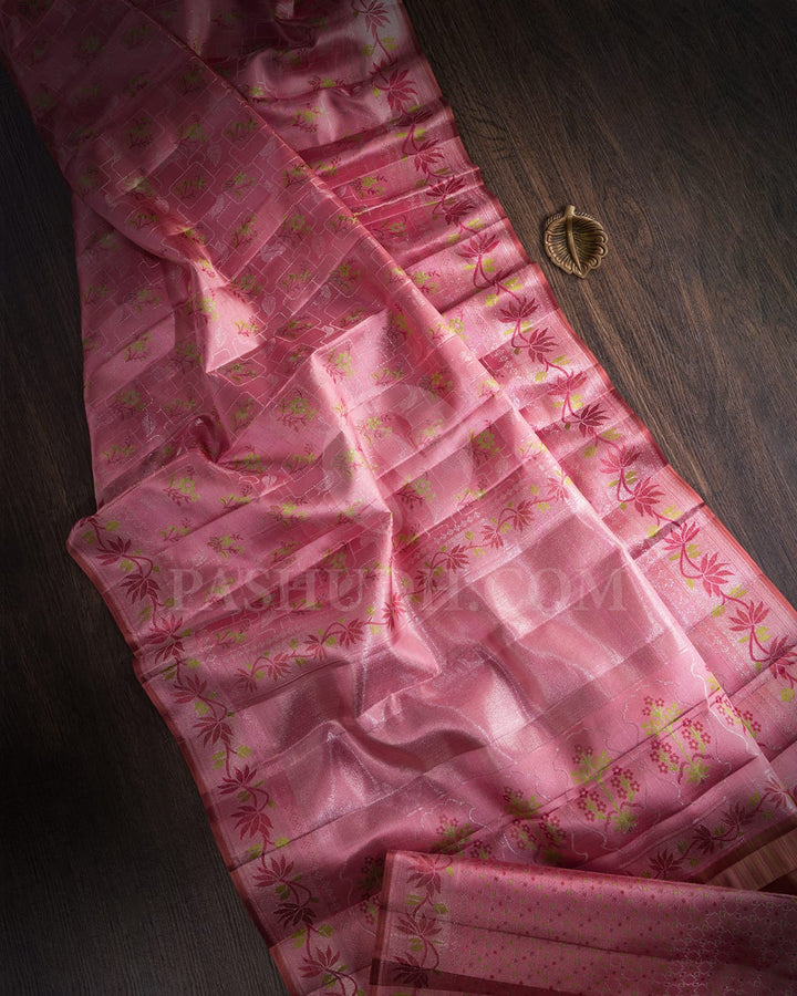 Flamingo Pink Kanjivaram Silk Saree-DJ401(B)