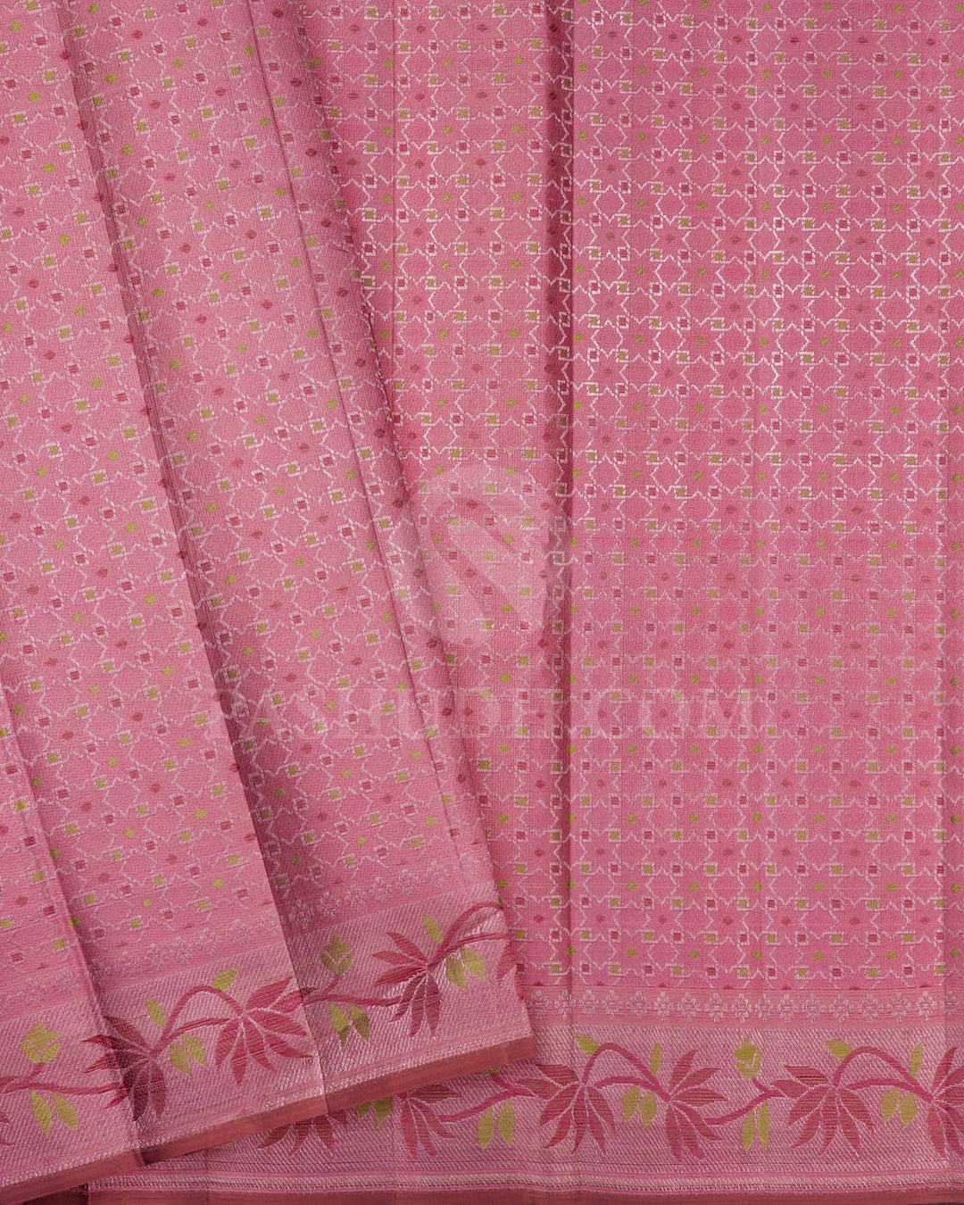 Flamingo Pink Kanjivaram Silk Saree-DJ401(B)