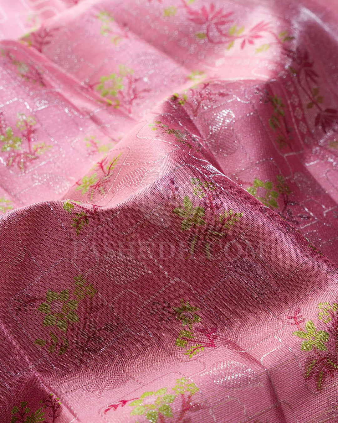 Flamingo Pink Kanjivaram Silk Saree-DJ401(B)
