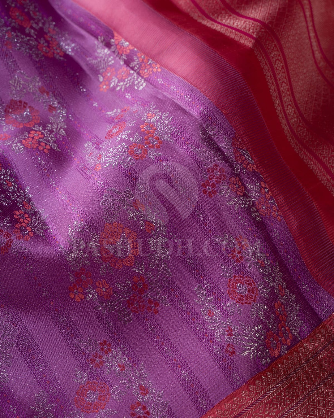 Lavender And Peach Kanjivaram Silk Saree-DJ388(C)