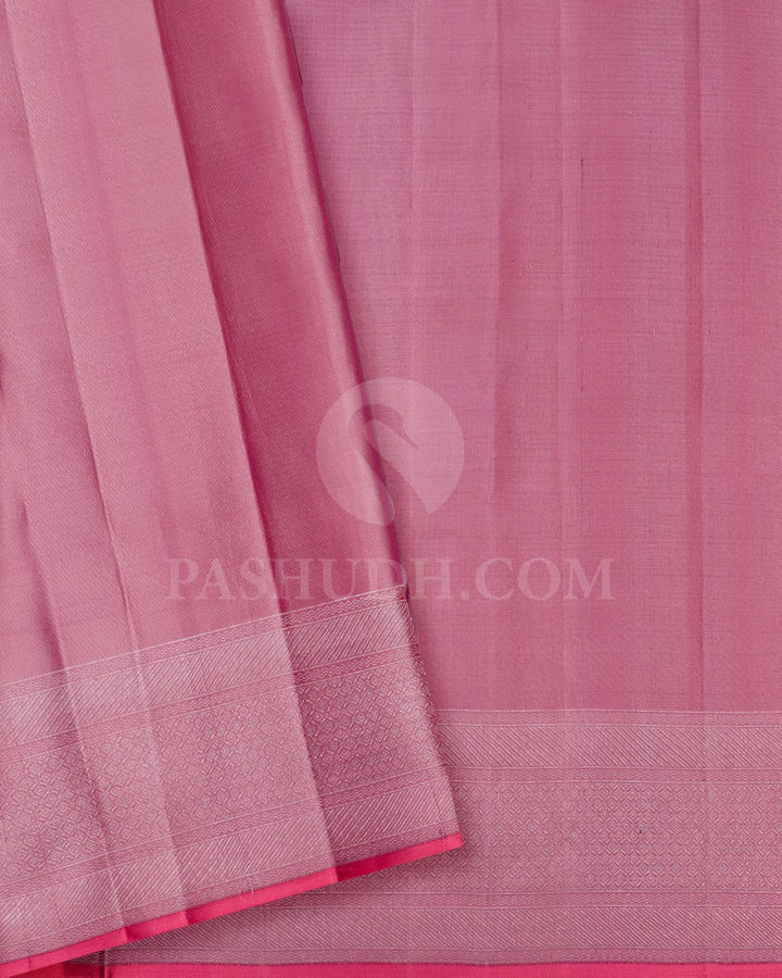 Mild Salmon Pink Kanjivaram Silk Saree-DJ405(A)