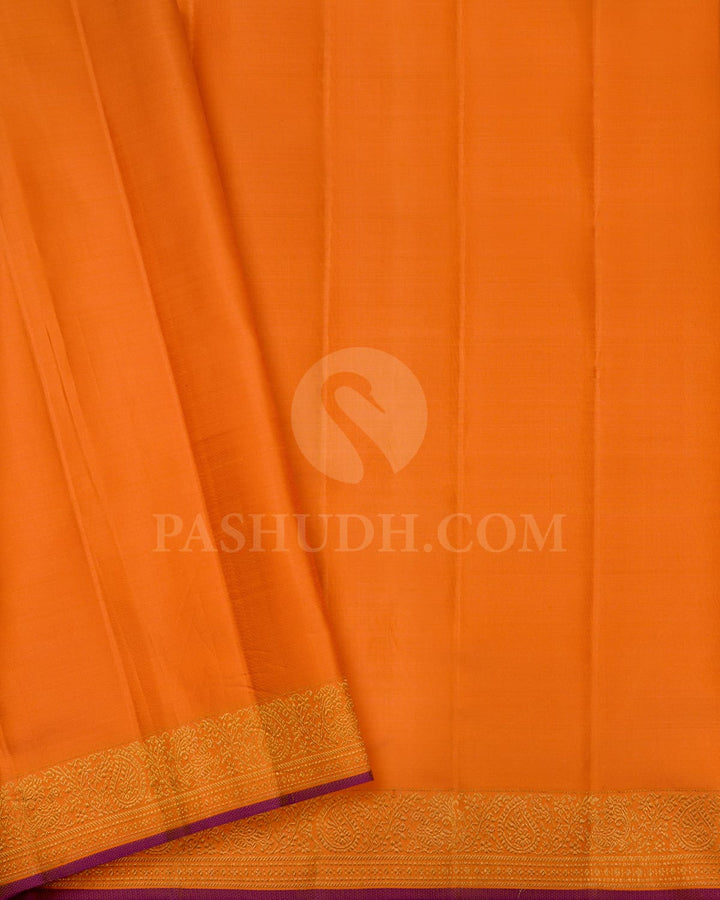 Orange Bridal Kanjivaram Silk Saree-S1588(A)