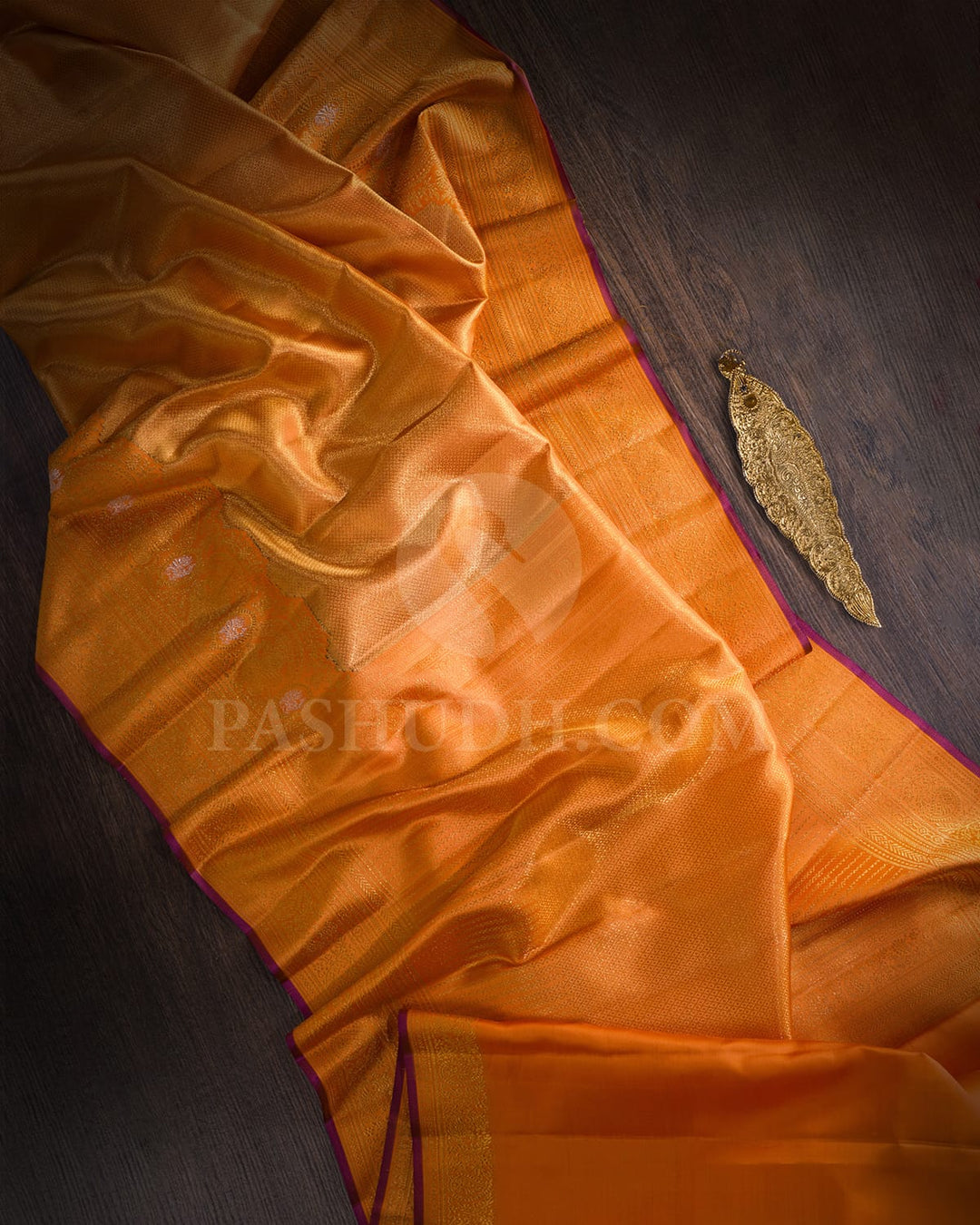 Orange Bridal Kanjivaram Silk Saree-S1588(A)
