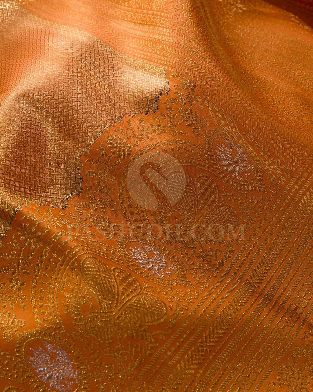 Orange Bridal Kanjivaram Silk Saree-S1588(A)