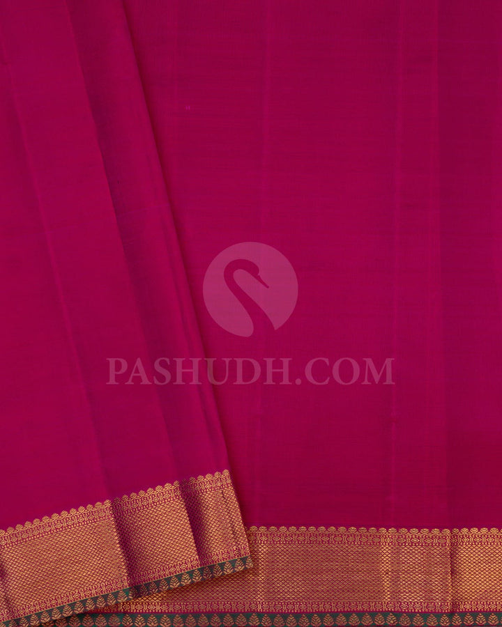 Rani Pink With Pink Kanjivaram Silk Saree-S1590(A)