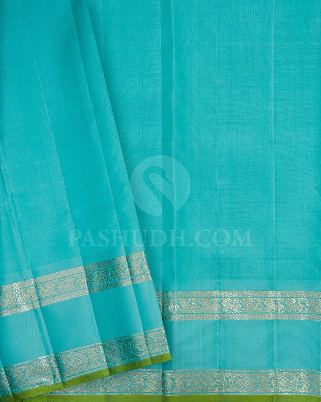 Royal Blue With Sky Blue Kanjivaram Silk Saree-S1575(C)