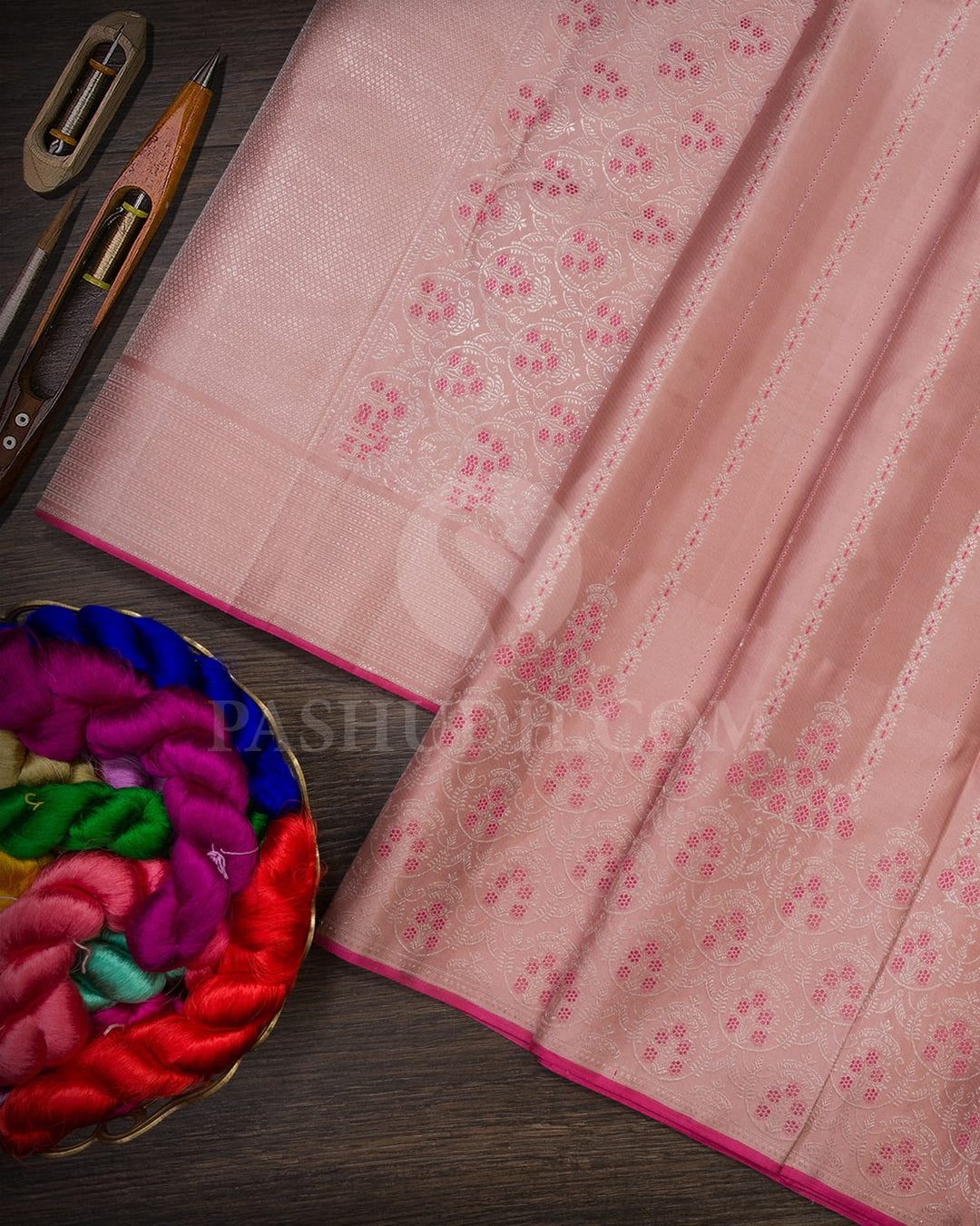 Soft Pink Kanjivaram Silk Saree-DJ392(B)