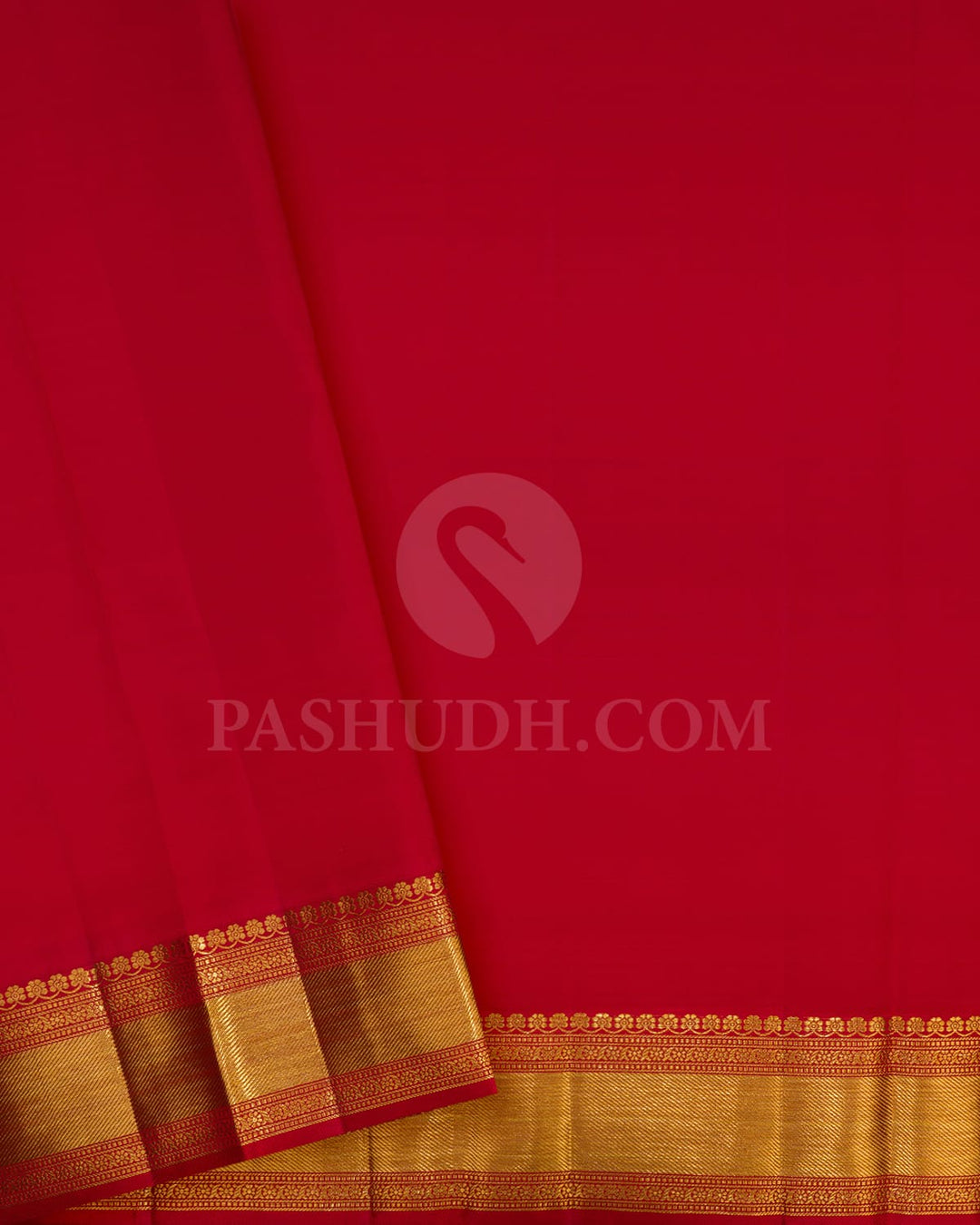 Bright Red Vanasingaram Kanjivaram Silk Saree-S1571(B)