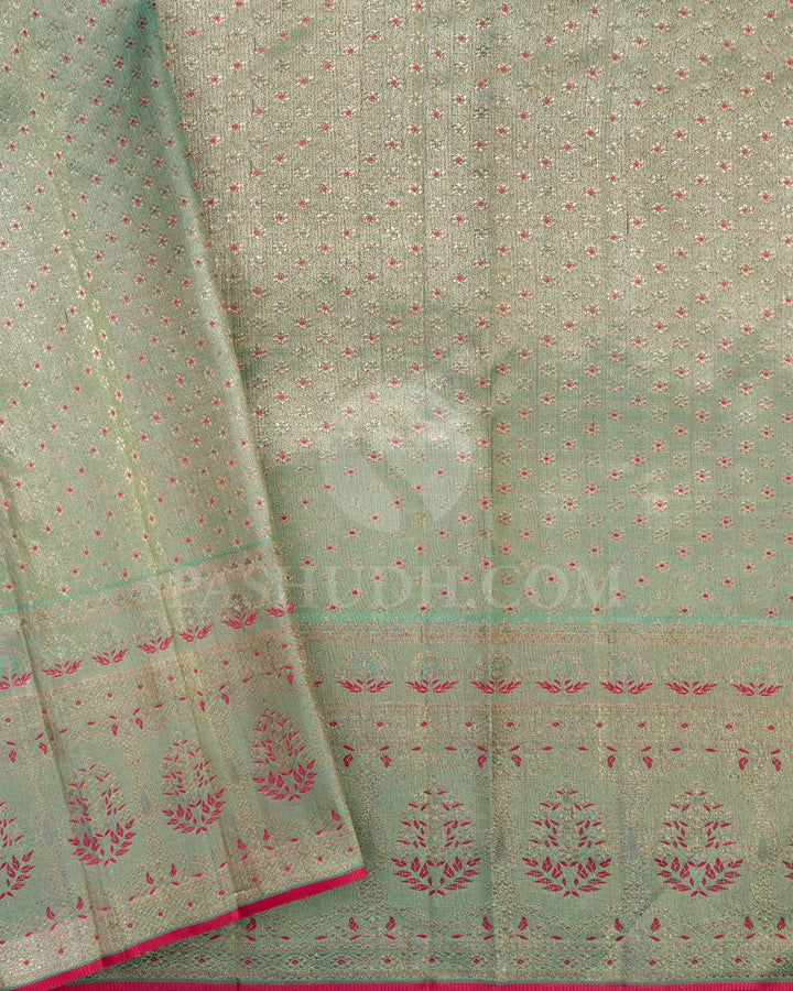 Peacock Blue Kanjivaram Silk Saree-S1037(E)