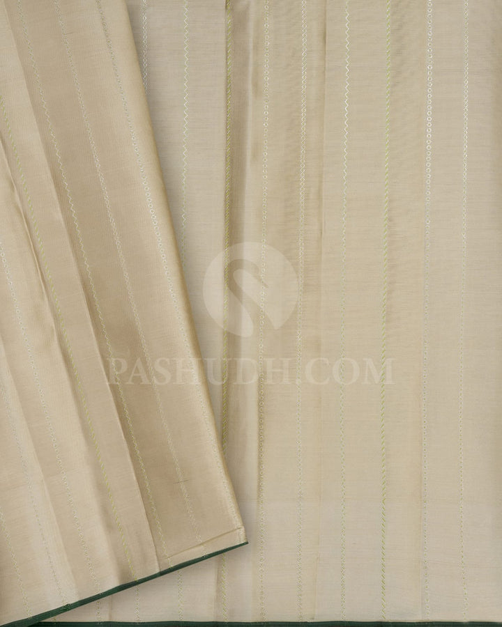Ivory Kanjivaram Silk Saree-DJ386(B)