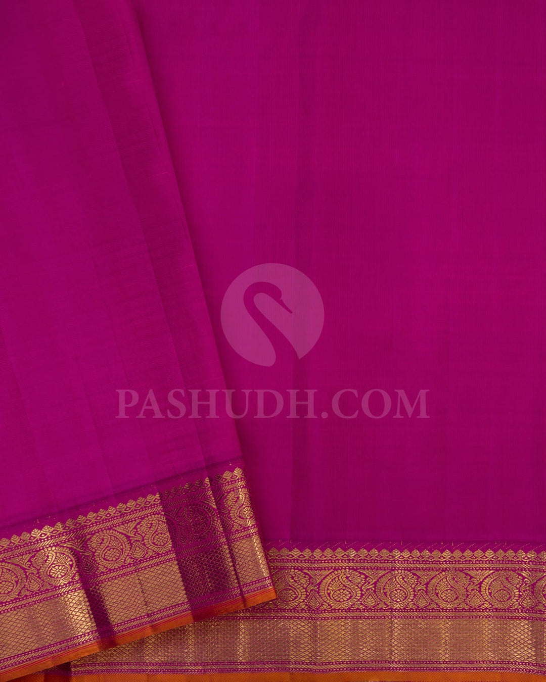 Baby Pink With Magenta Kanjivaram Silk Saree-S1458(B)