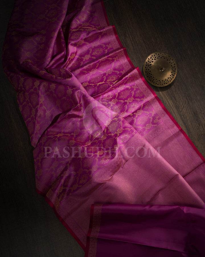Dark Lavender Kanjivaram Silk Saree-DT315(A)