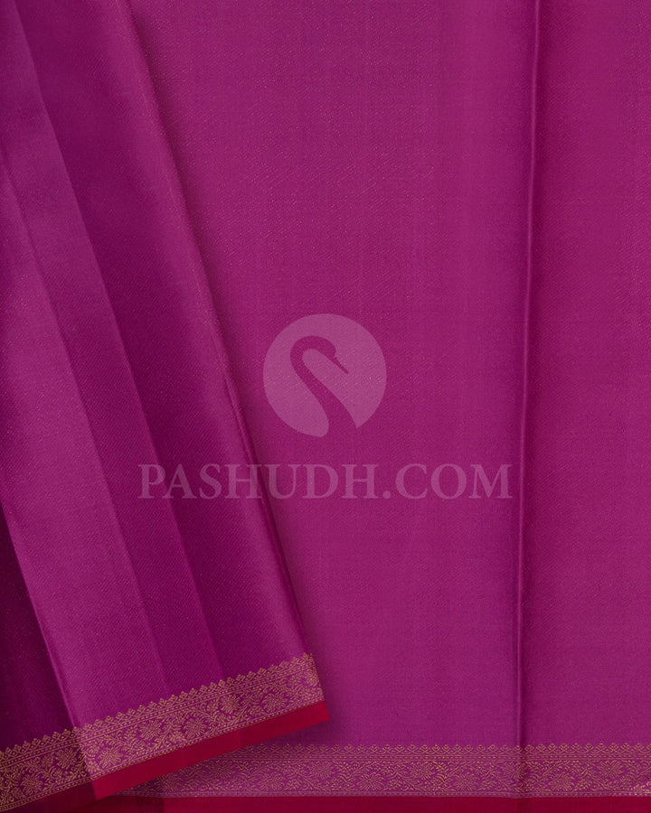 Dark Lavender Kanjivaram Silk Saree-DT315(A)