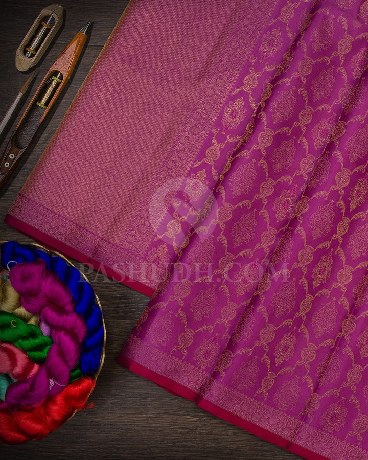 Dark Lavender Kanjivaram Silk Saree-DT315(A)