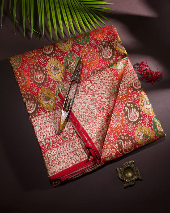 Bright Red Bridal Kanjivaram Silk Saree-SS2