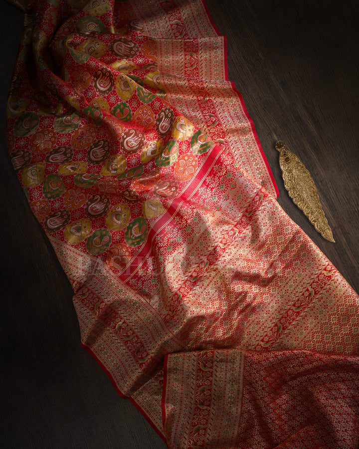 Bright Red Bridal Kanjivaram Silk Saree-SS2