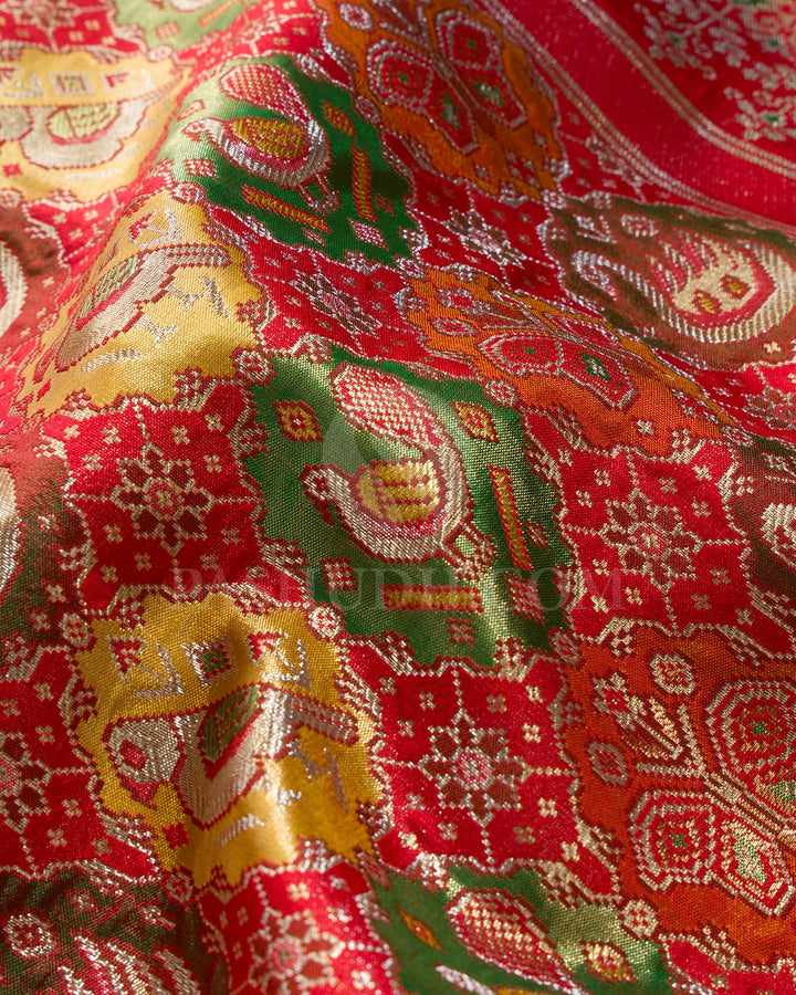 Bright Red Bridal Kanjivaram Silk Saree-SS2