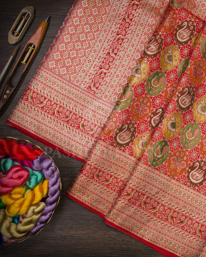 Bright Red Bridal Kanjivaram Silk Saree-SS2