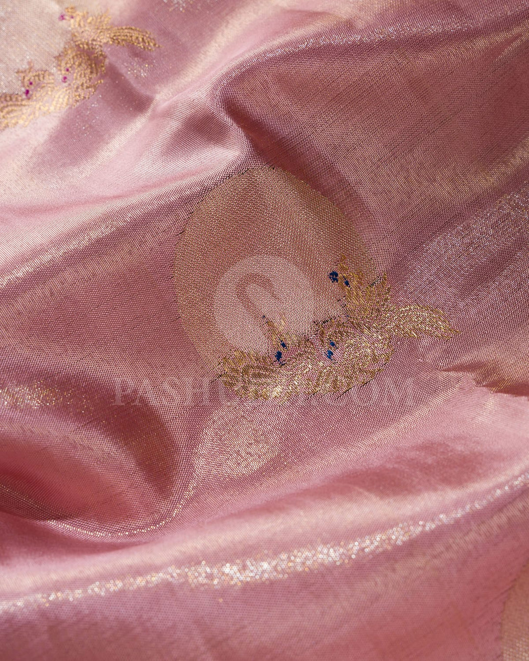 Baby Pink Shimmer With Violet Kanjivaram Silk Saree-S1435(D)