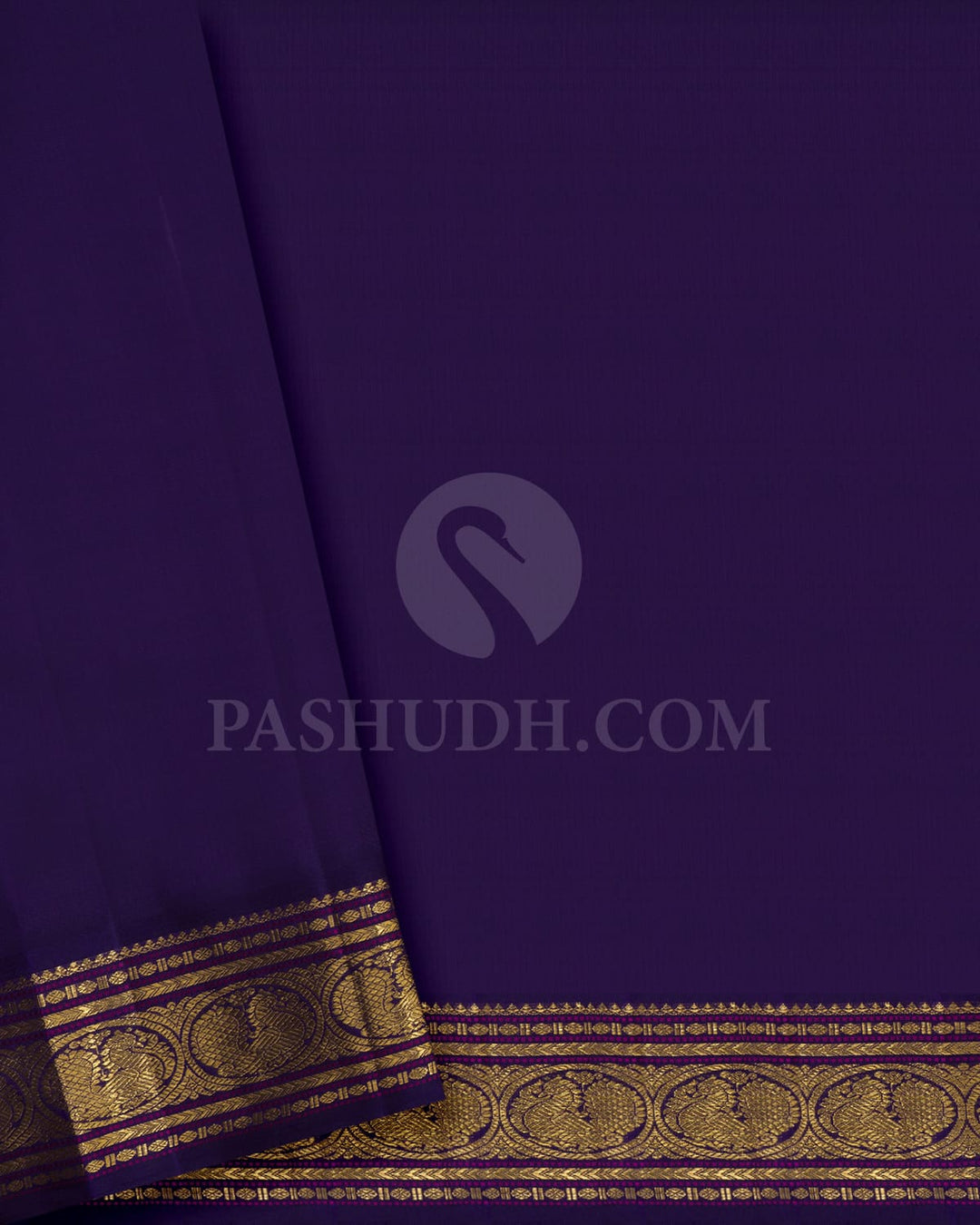 Lavender Body With Royal Blue Pure Zari Kanjivaram Silk Saree-SP350