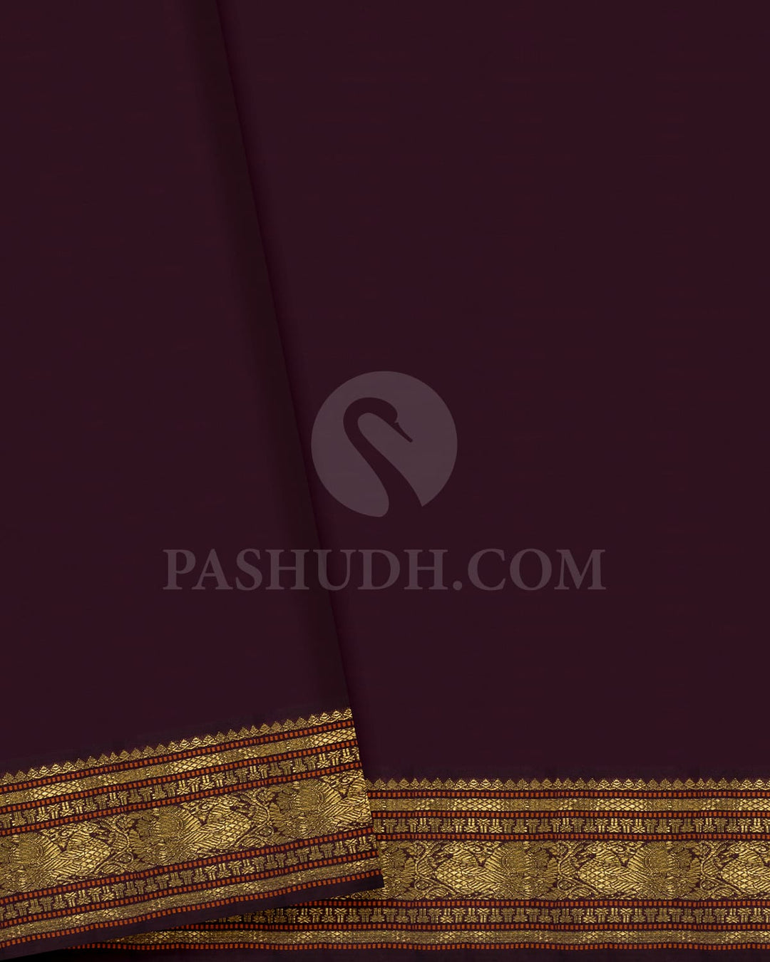 Pine Green And Maroon Kanjivaram Silk Saree-SP354