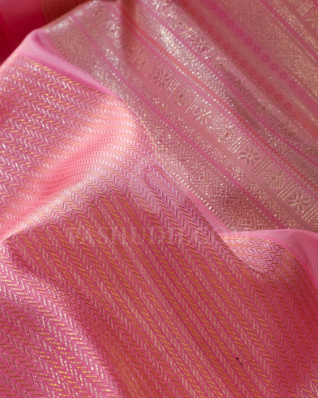 Peachy Pink Kanjivaram Silk Saree-S1062(K)