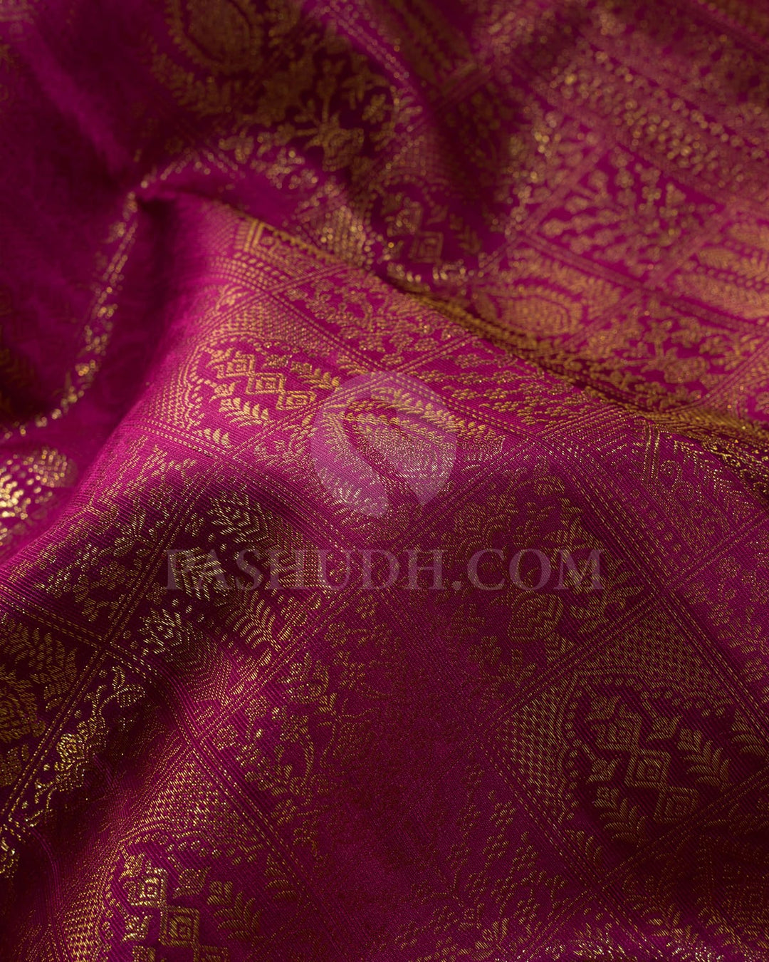 Dark Plum Kanjivaram Silk Saree-D622(D)
