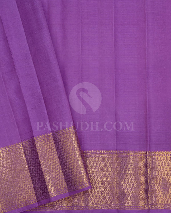 Light Pink And Lavender Kanjivaram Silk Saree-S1244(D)