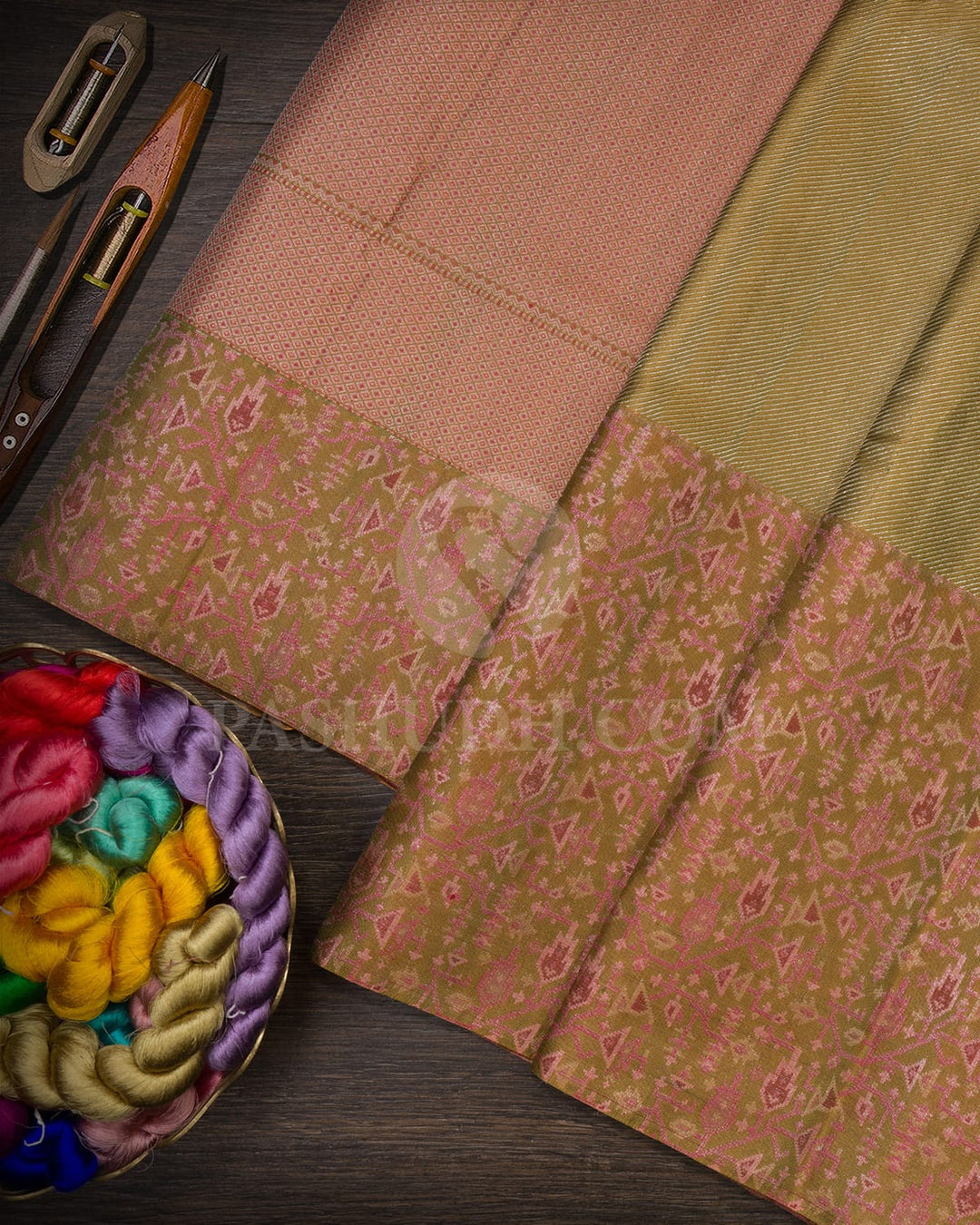 Mehendi Green Kanjivaram Silk Saree-D659(A)