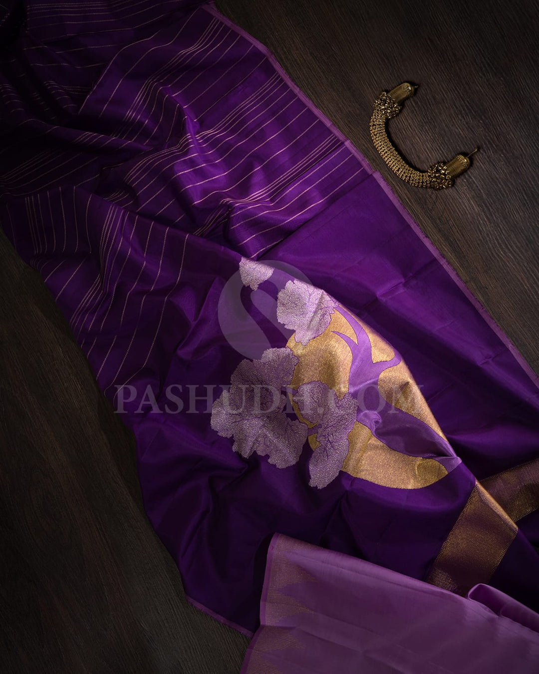 Dark Lavender With Mild Lavender Kanjivaram Silk Saree-S1616(A)