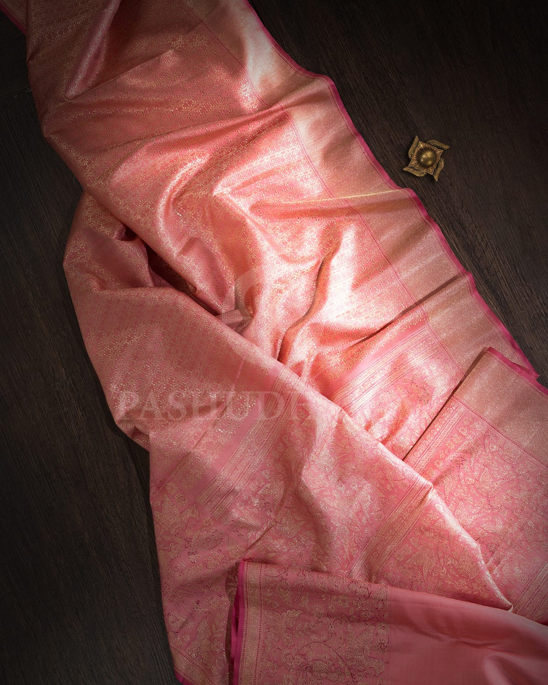 Baby Pink Kanjivaram Silk Saree-S1405(E)