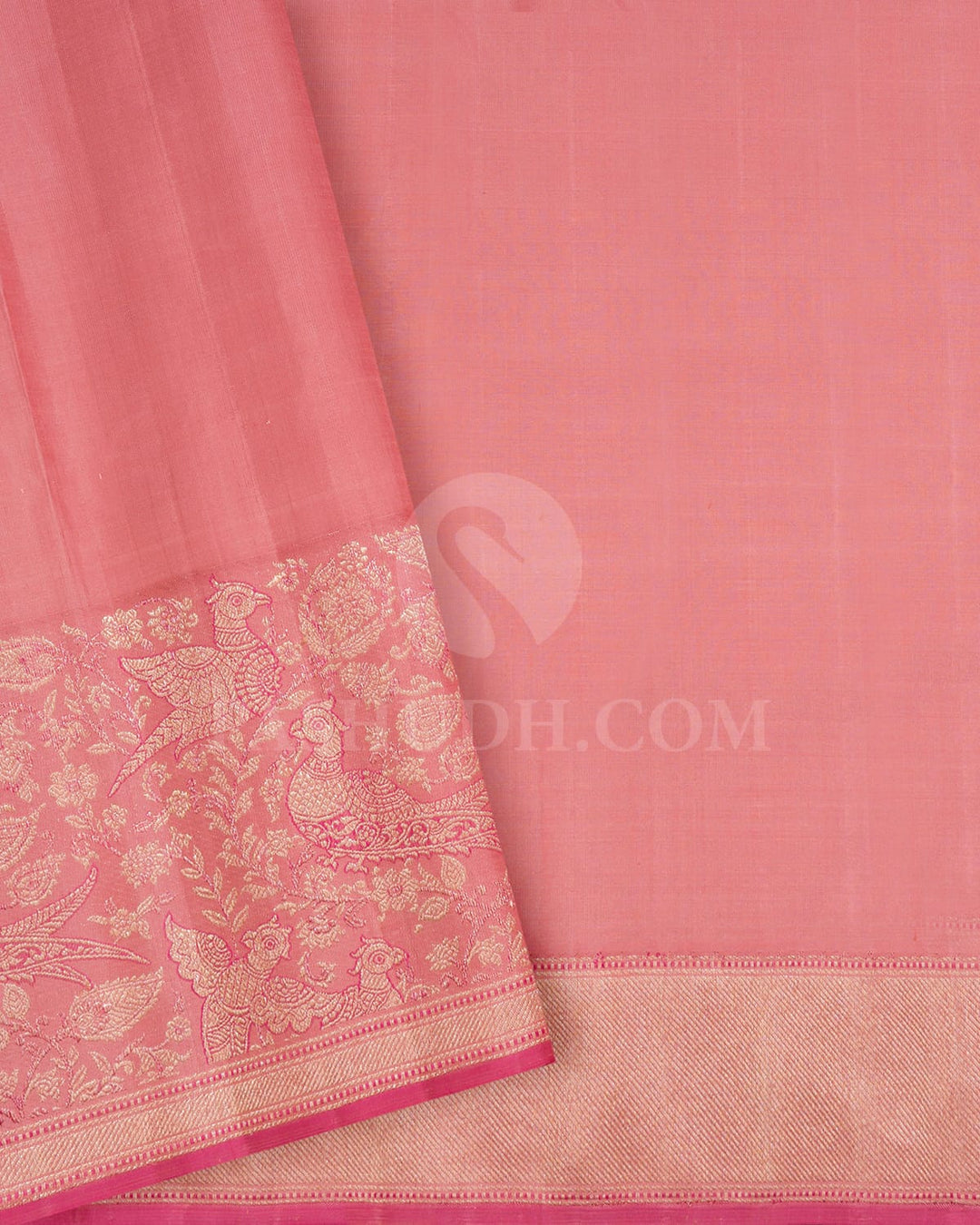 Baby Pink Kanjivaram Silk Saree-S1405(E)