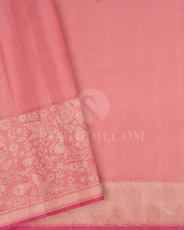Baby Pink Kanjivaram Silk Saree-S1405(E)