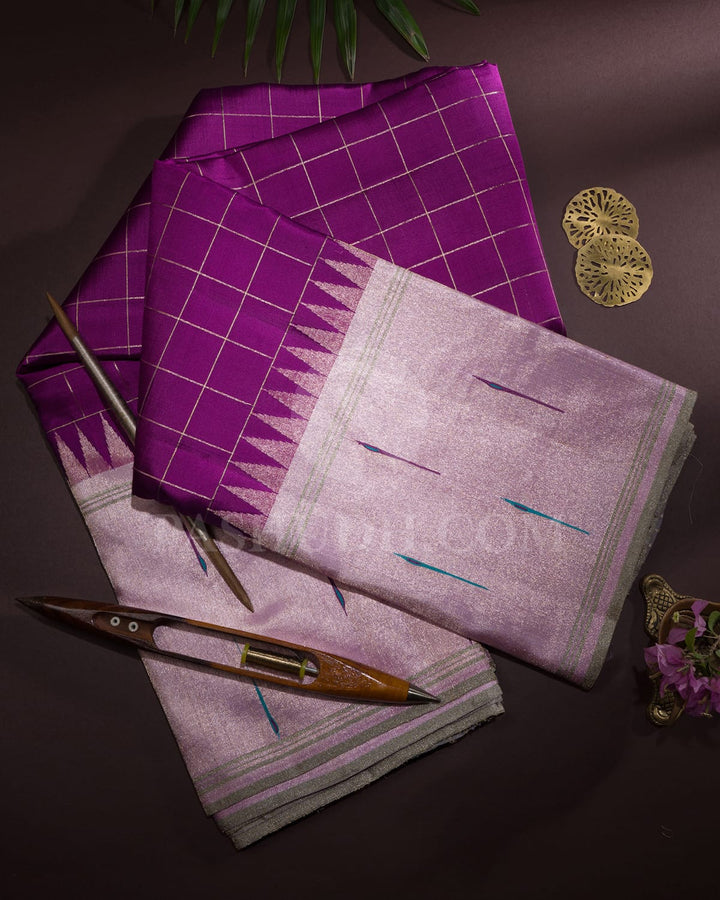 Violet Kanjivaram Silk Saree-S1407(E)