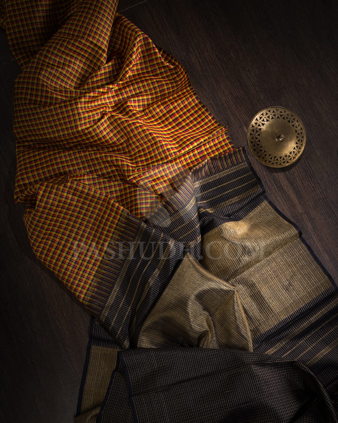 Multi Color With Black Kanjivaram Silk Saree-S1614(A)